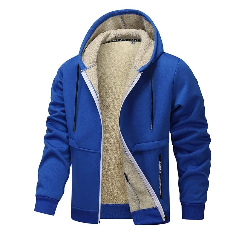 Vincent – Warme Fleece Hoodie met Rits Voor Heren