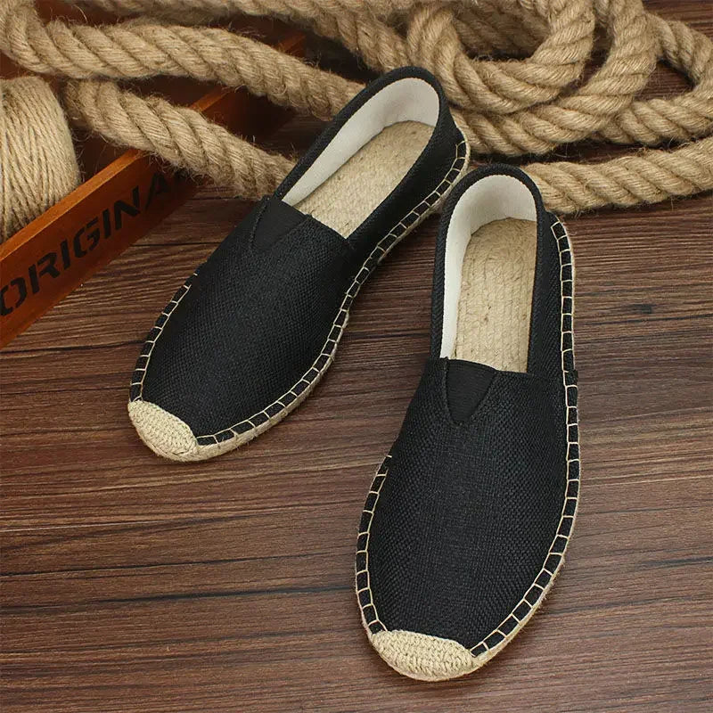 Ademend Canvas Slip-On Herenschoen met Graffiti-accent