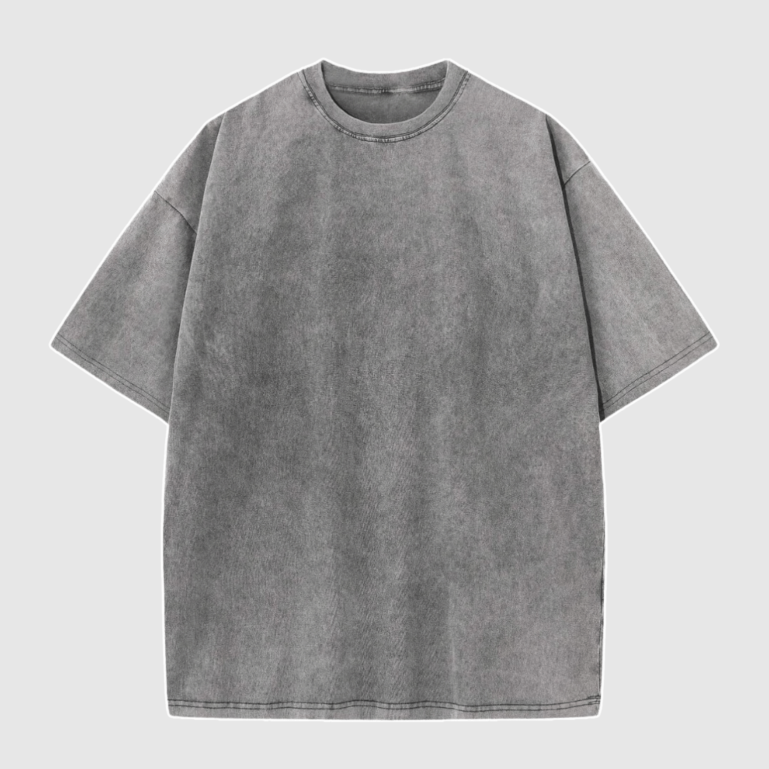 Victor - Washed oversized Heren T-Shirt