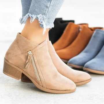 StreetEdge – Elegante Enkellaarsjes met Lage Hak voor Dames