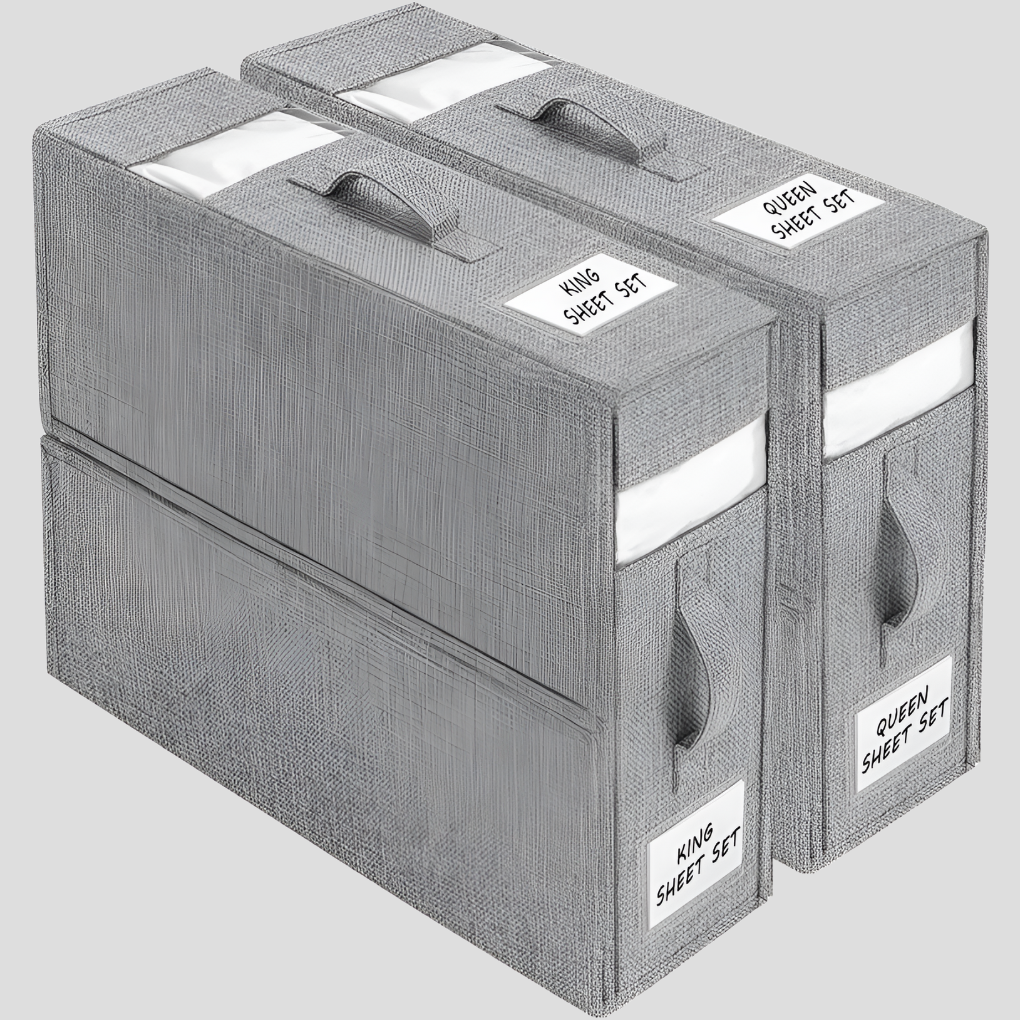 Inklapbare organizerbox voor beddengoed
