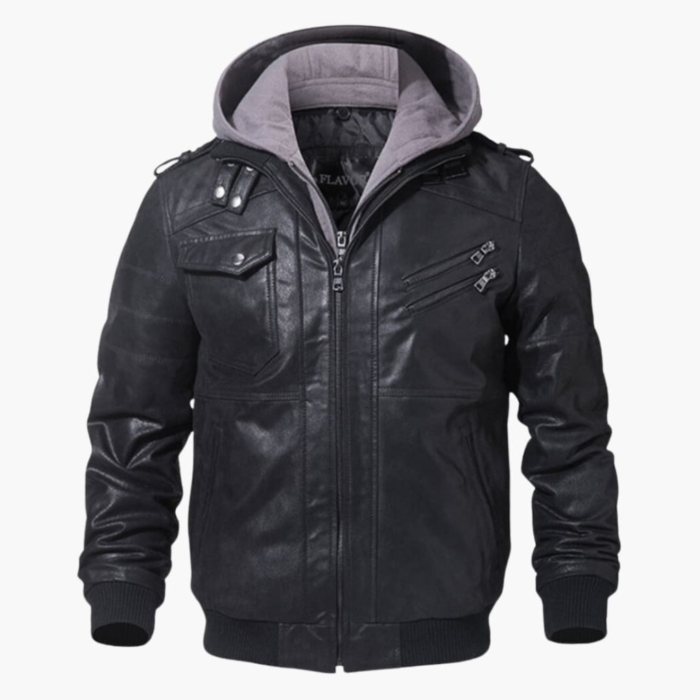 Heren hoodiejack met meerdere zakjes