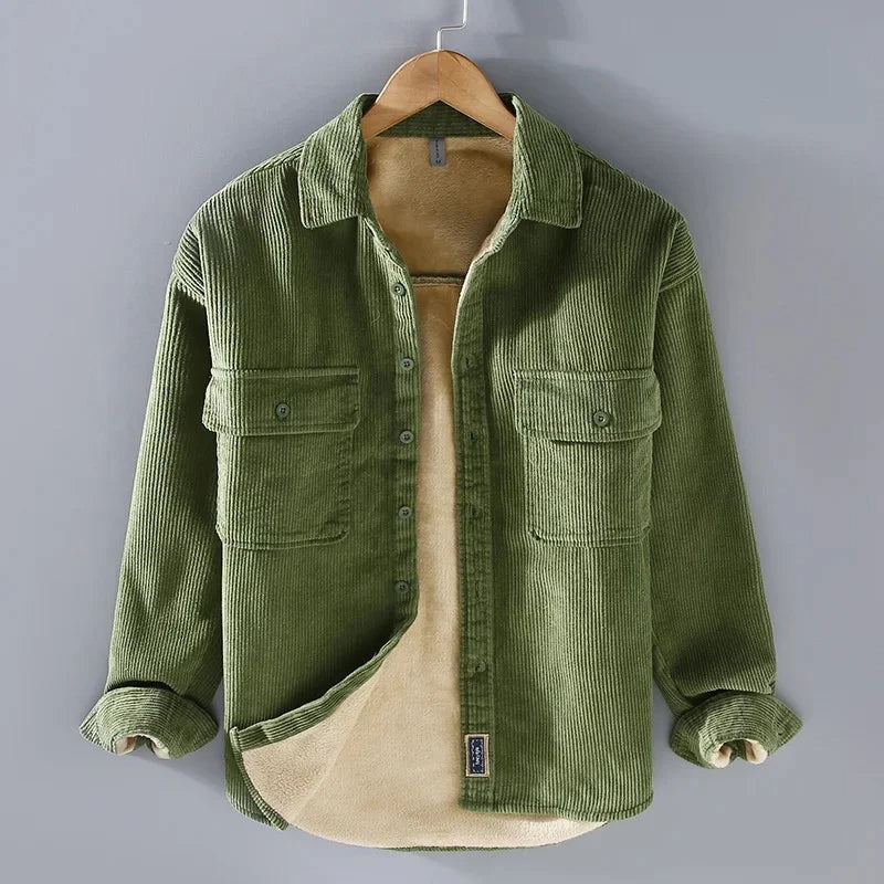 Fleece-gevoerde corduroyjack