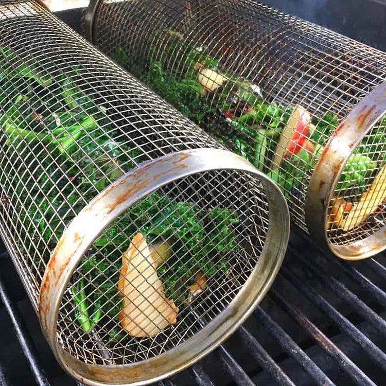 Roterende BBQ Basket van Roestvrij Staal