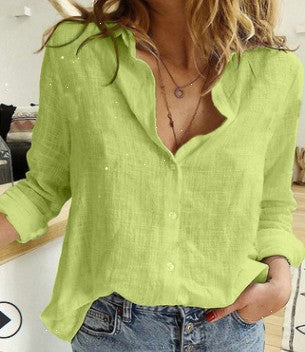 Lize - Linnen damesblouse