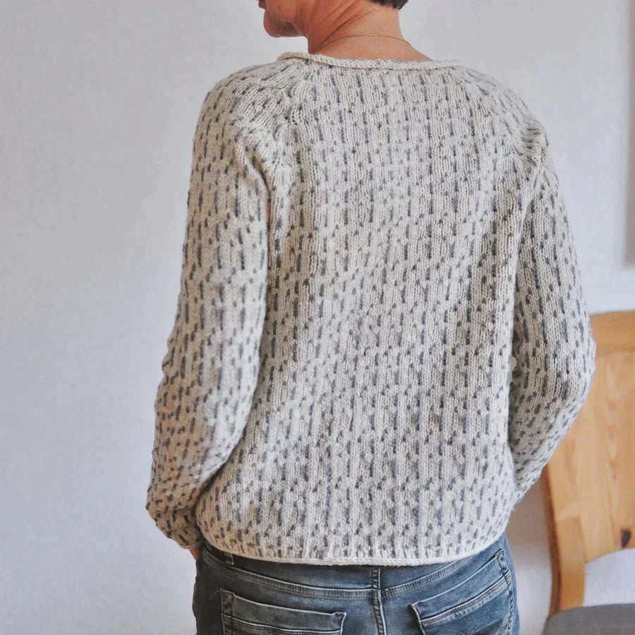 Gebreide sweater met ronde hals voor dames
