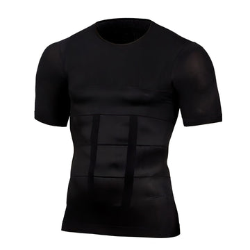 Compressie-fitness-T-shirt voor heren – ademende, elastische, figuurmodellerende sporttop