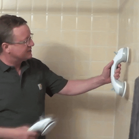 Handgreep met zuignappen voor douche en bad