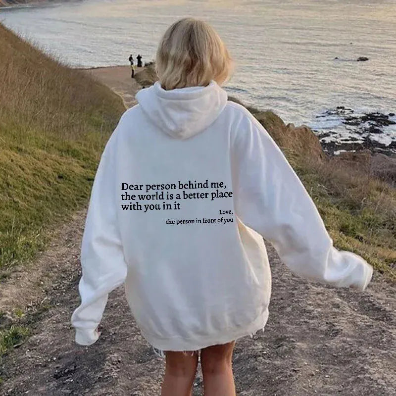 Hoodie met Print en Zakdetails voor Dames
