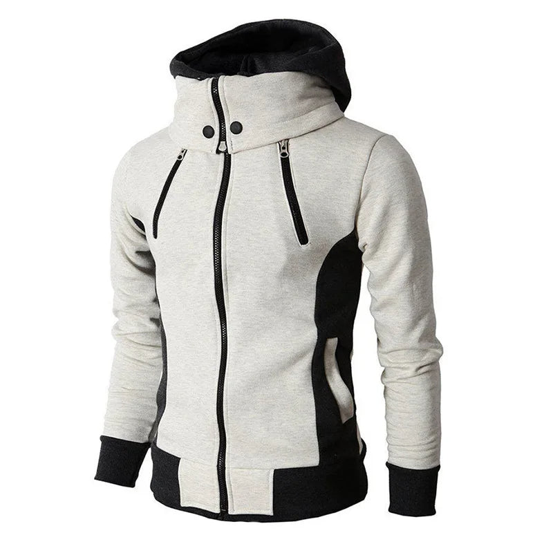 Timothy – Slim-fit Fleece sportjack met Rits en Capuchon Heren