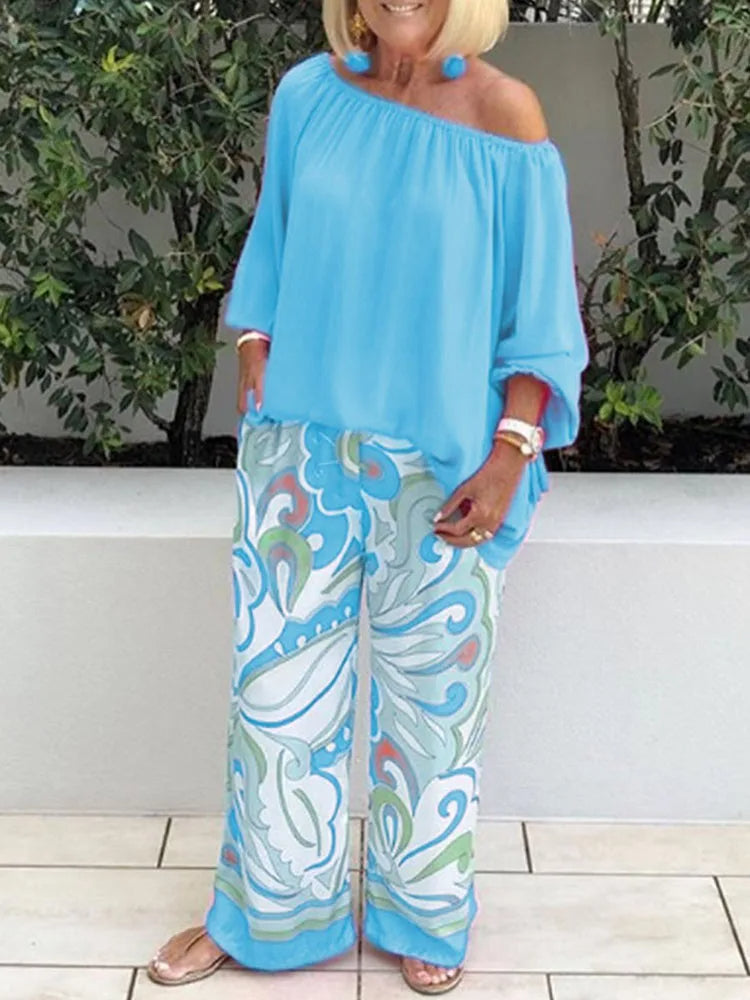 Angelique – Stijlvolle Off-Shoulder Tweedelige Set