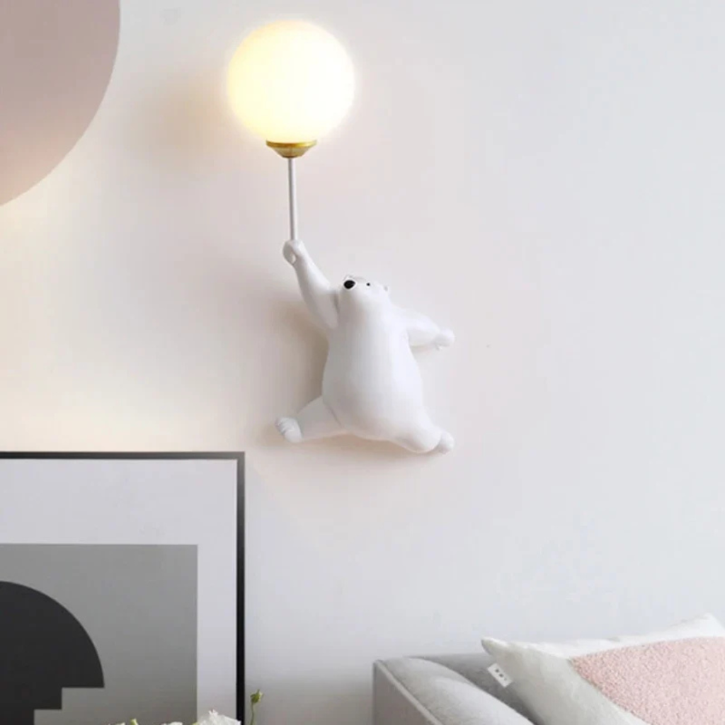 Wandlamp beer met ballon