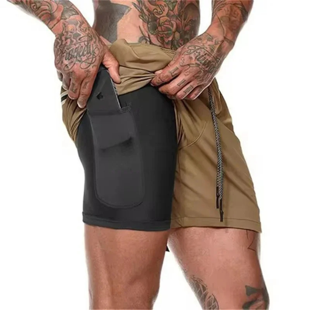 ActiveFlex – 2-in-1 Sportshort voor Mannen