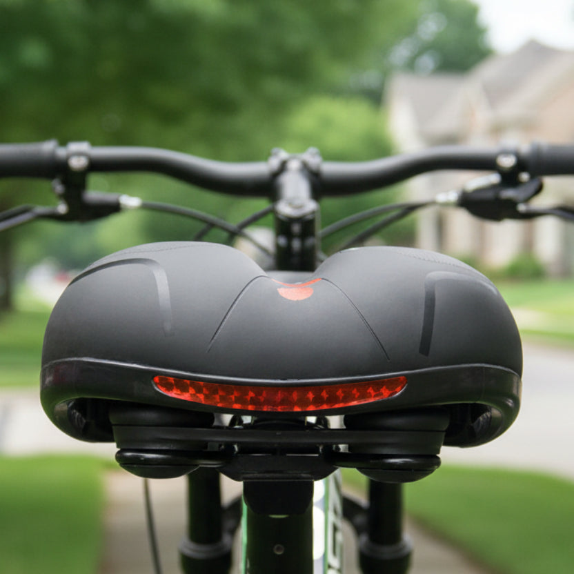 Ergonomische comfortabele fietszadel met uitsparing – met 2 inch dik schuim en waterdicht PU-leer