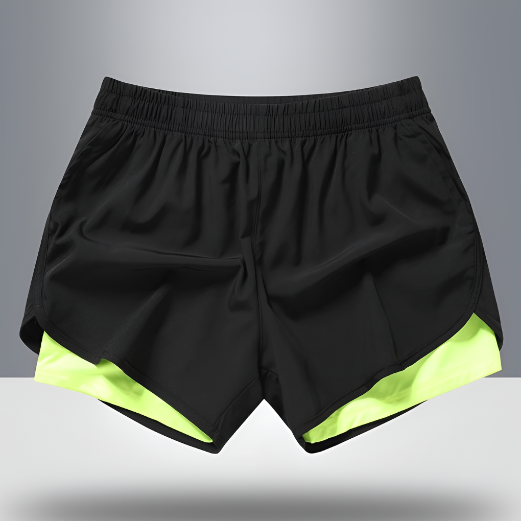 Snel drogende hardloopshorts voor heren met rits