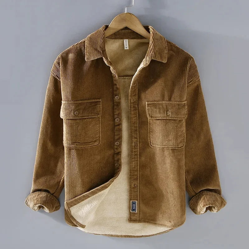 Fleece-gevoerde corduroyjack