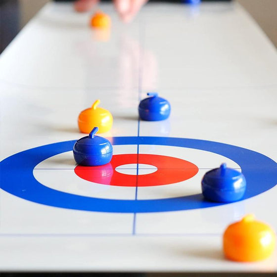 Miniatuur Curlingspel voor Thuis met Glijstenen en Magnetische Stokken
