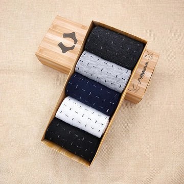 5-Pack Ademend Herensokken in Geschenkdoos