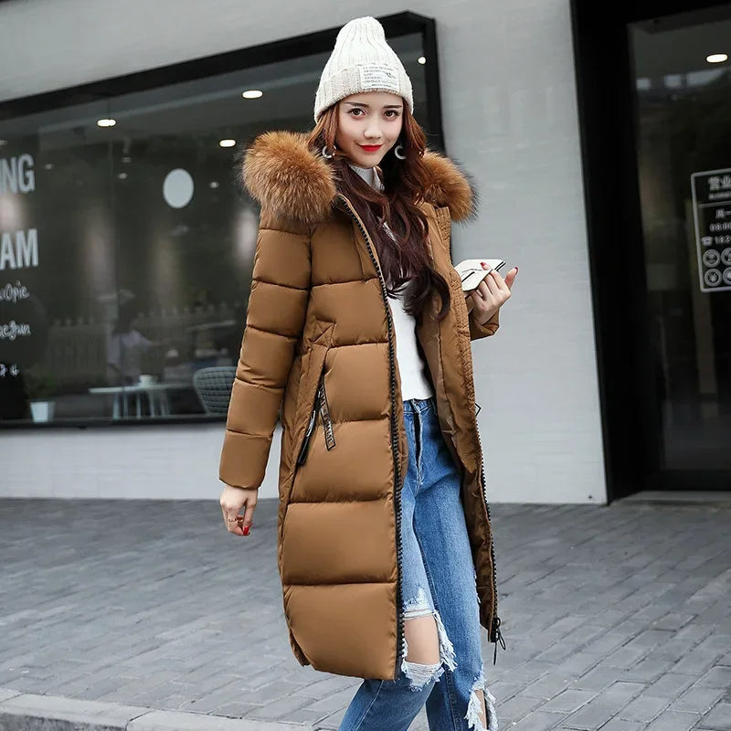 Khloe – Dames Winter Parka met Bontkraag