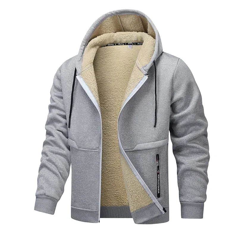 Vincent – Warme Fleece Hoodie met Rits Voor Heren