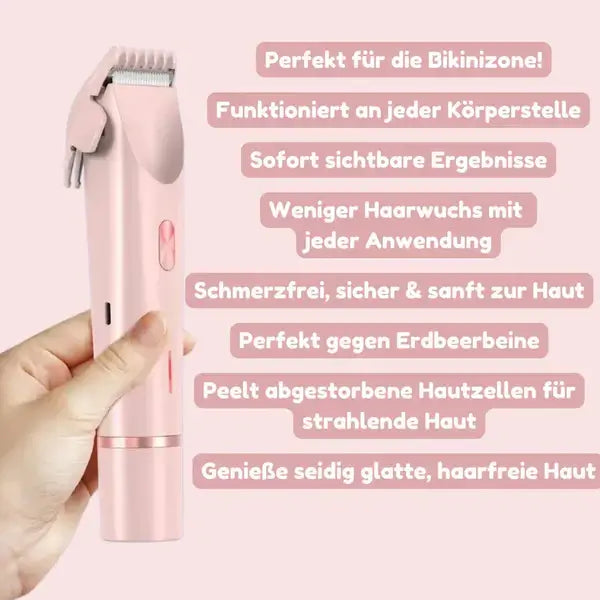 2-in-1 damesscheerapparaat voor een gladde, zacht verzorgde huid