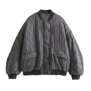 Oversized gewatteerde jas voor dames