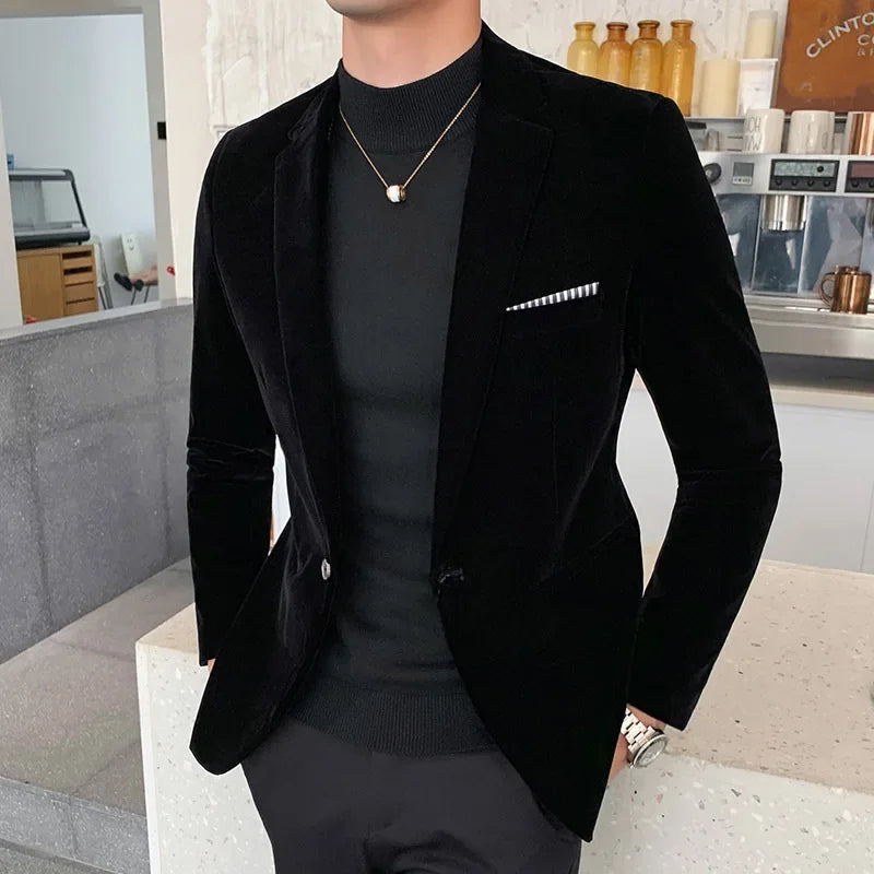 Daniel – Luxe Fluwelen Blazer voor Heren