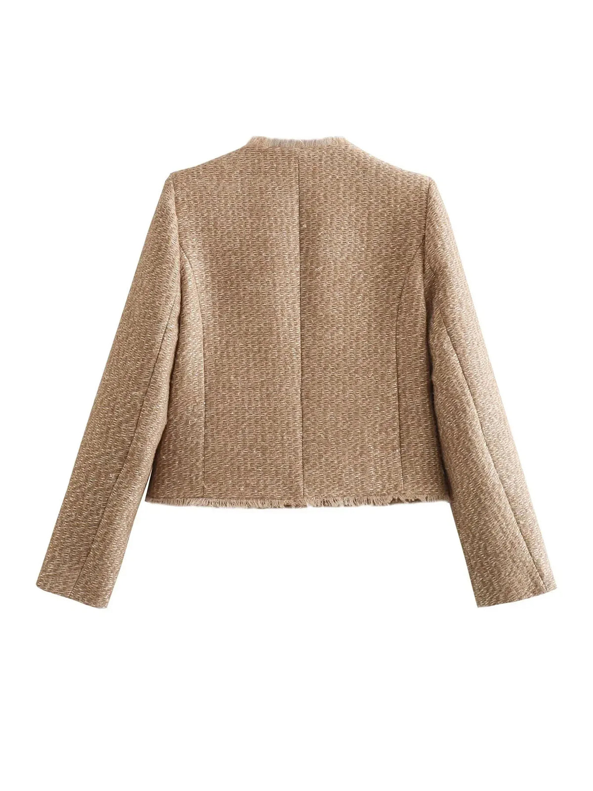 Amelia – Elegant cropped tweed jasje voor dames