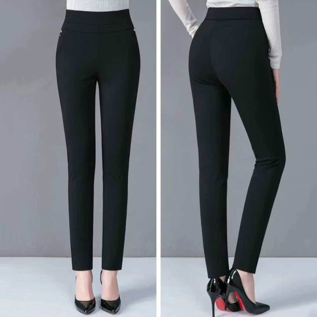 Yara – Straight-Leg Broek met Hoge Taille Dames