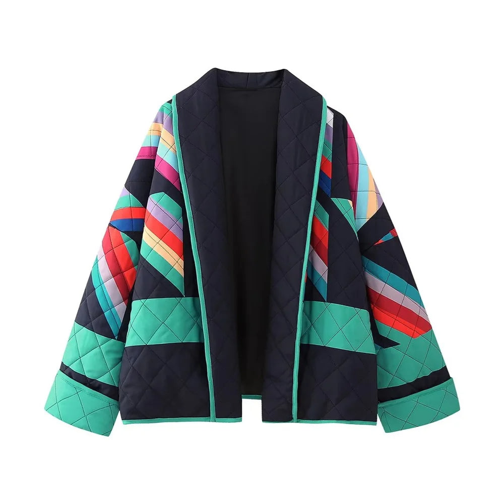 Paisley – cardigan jas met polokraag