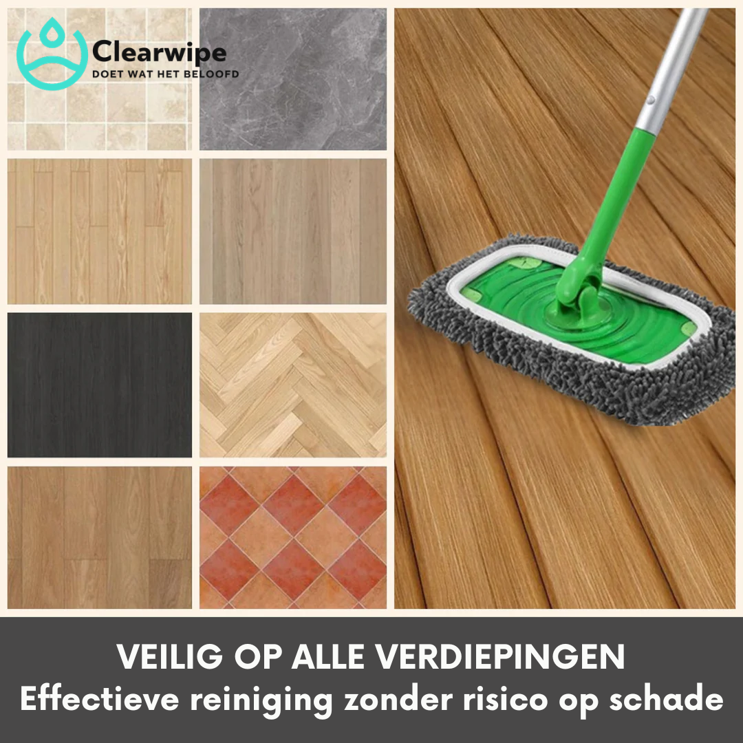 Herbruikbare microvezel-moppen voor nat en droog vloerreinigen