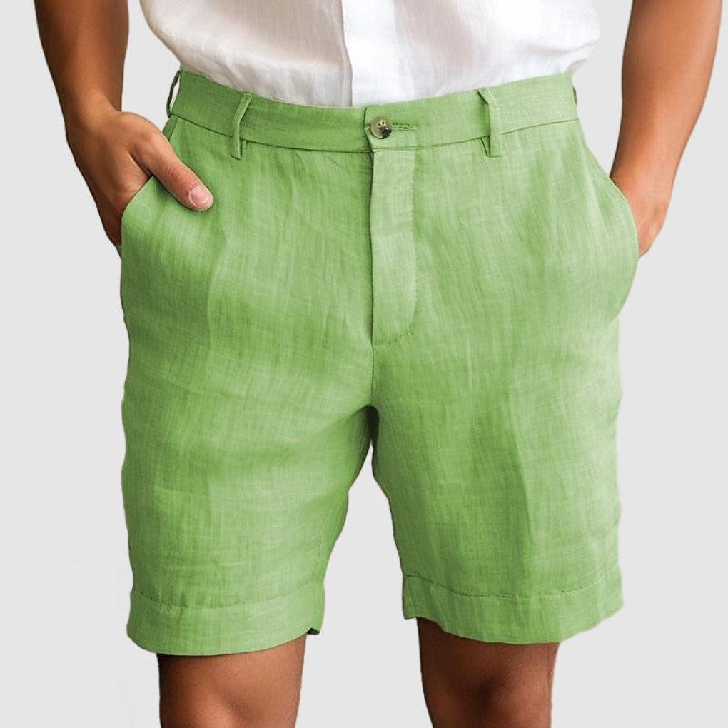 Comfortabele katoenen linnen shorts voor heren