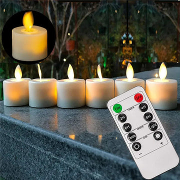 Set led-kaarsen met realistische waslook