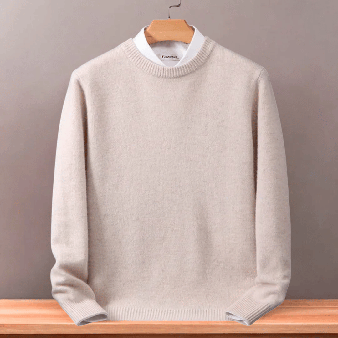 Oversized kasjmiertrui voor heren