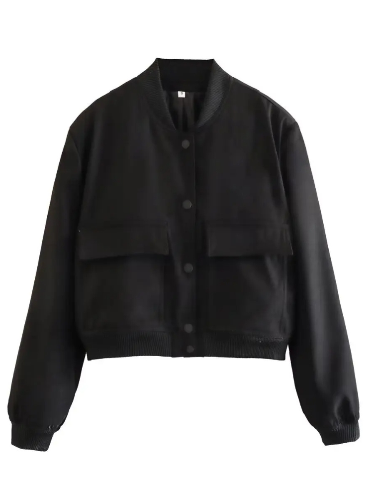 Anella - Casual Bomberjack Dames Met Druknoopsluiting cropped jasje zomerjas tussenjas comfortabel