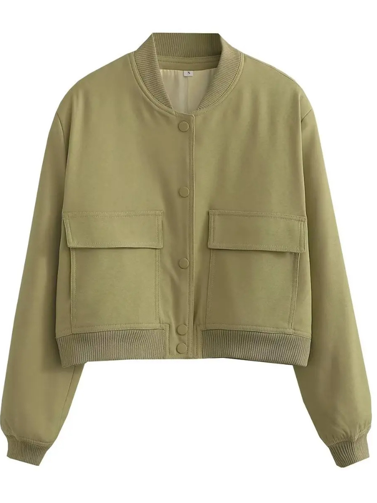 Anella - Casual Bomberjack Dames Met Druknoopsluiting cropped jasje zomerjas tussenjas comfortabel