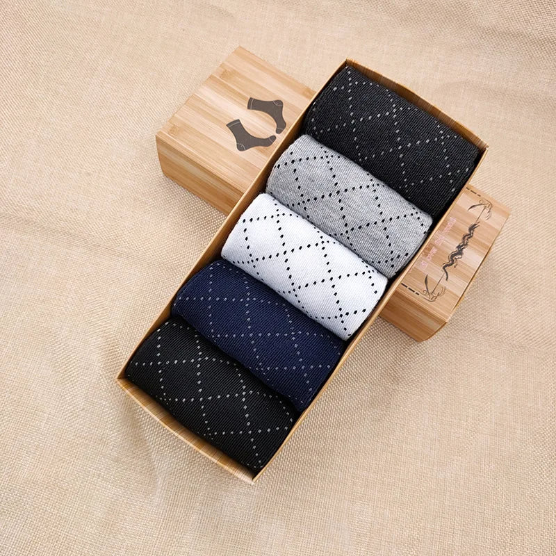 5-Pack Ademend Herensokken in Geschenkdoos