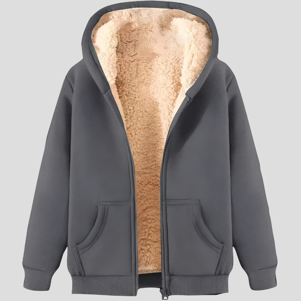 Warme fleecegevoerde winterhoodie voor heren