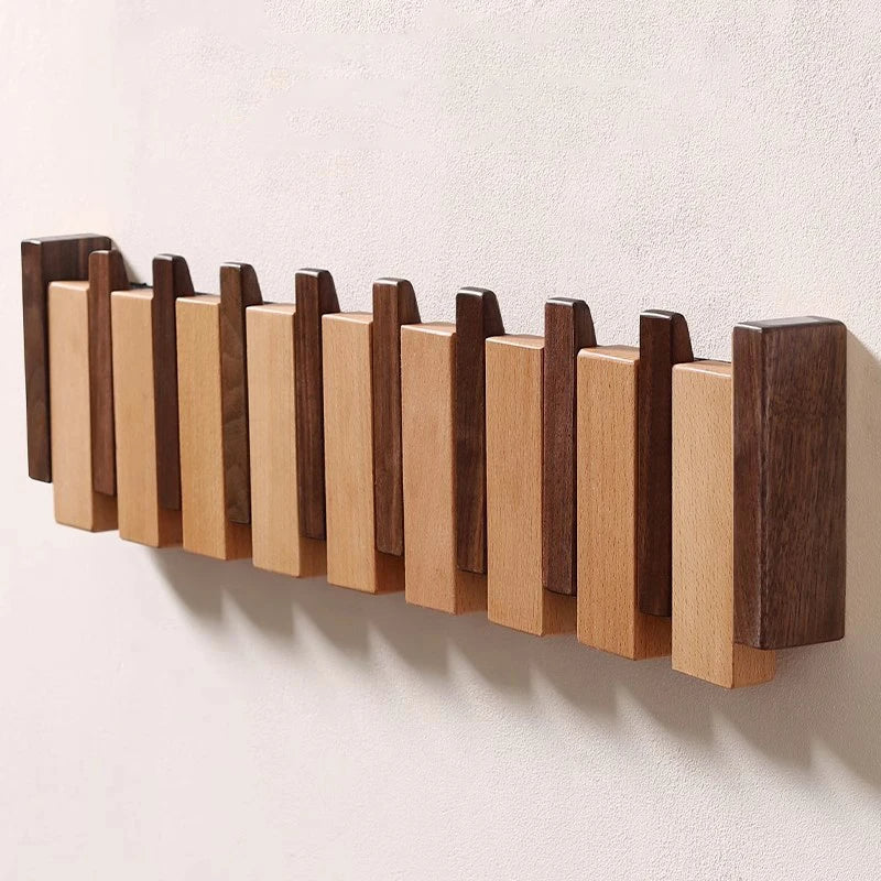 Houten wandkapstok – inklapbare haken met minimalistisch design