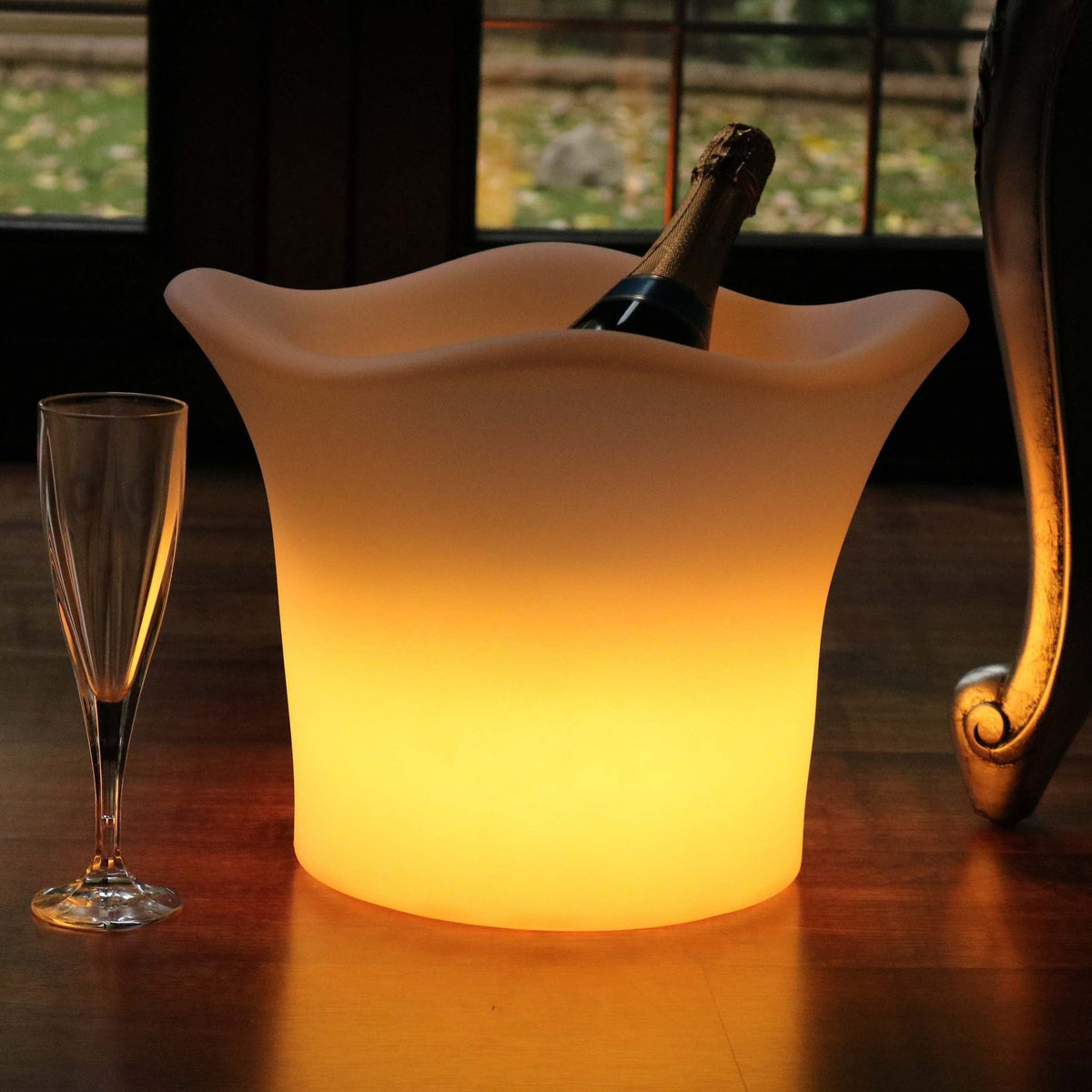 Luxe Kleurveranderende LED ijsemmer: luxe EN Draagbare Koeler Voor Drinken En Feestjes