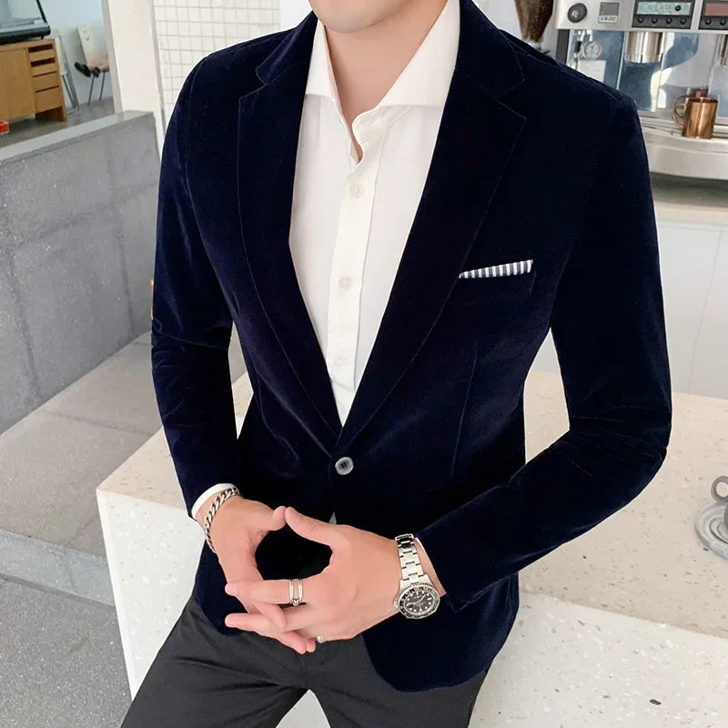 Daniel – Luxe Fluwelen Blazer voor Heren