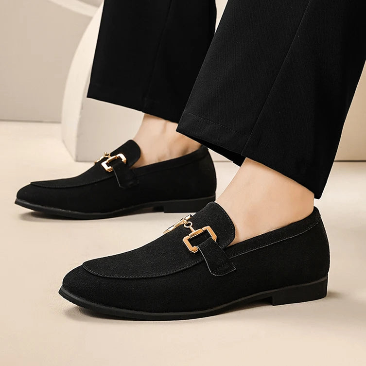 Suède Loafers voor Heren met Horsebit Detail