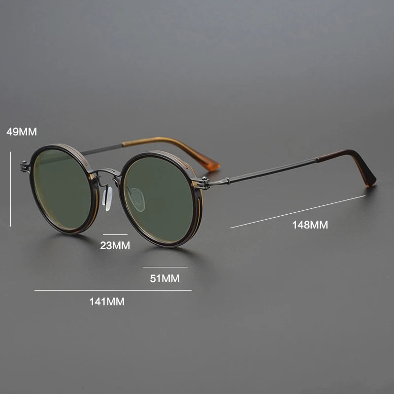 Vintage Titanium Gepolariseerde Zonnebril