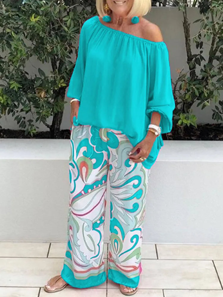 Angelique – Stijlvolle Off-Shoulder Tweedelige Set