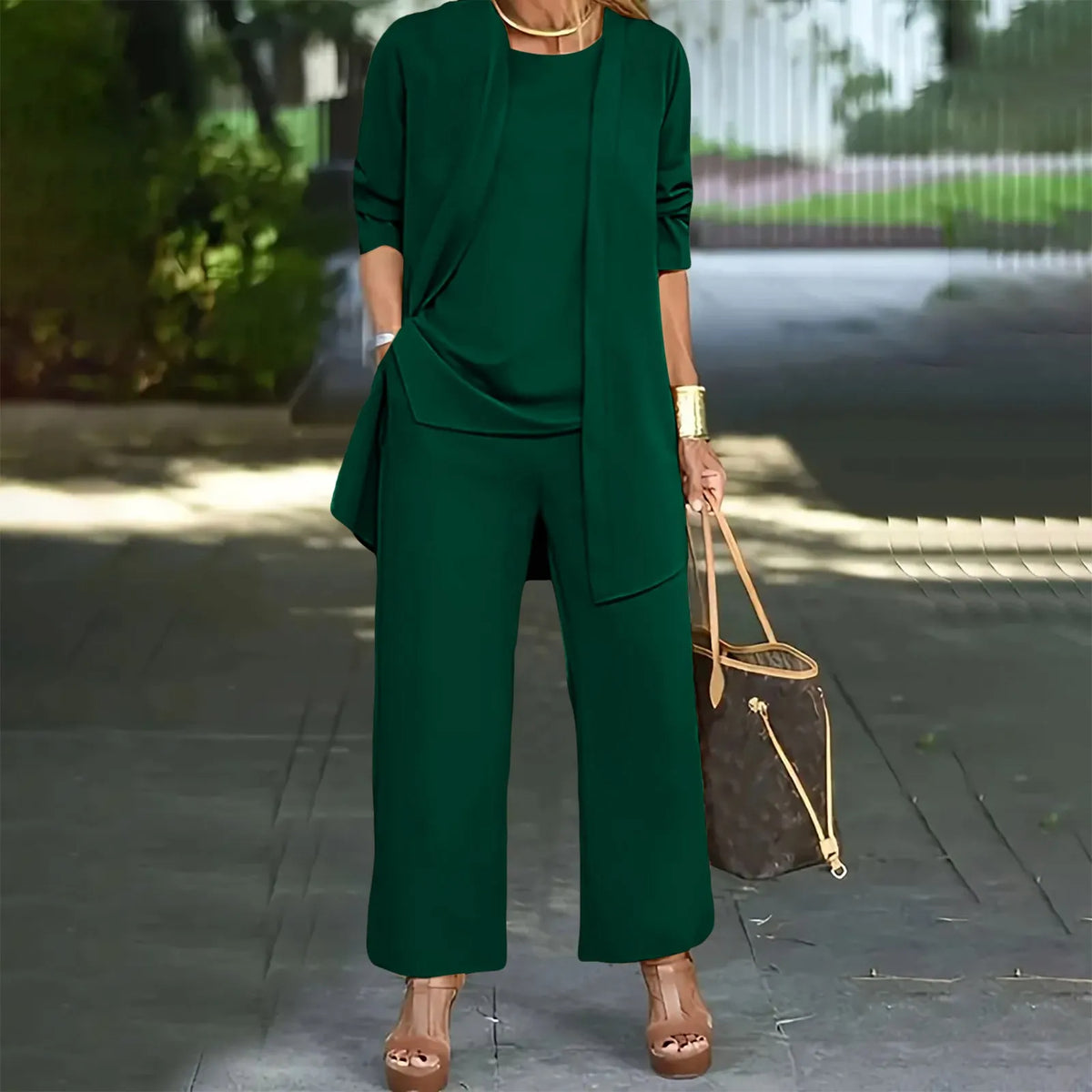 Hoymans ChicEase – Elegant Drie-delige Vest &  Cardigan Set