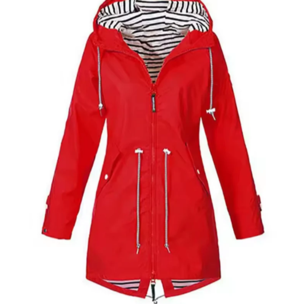 Waterdichte jas met capuchon voor dames
