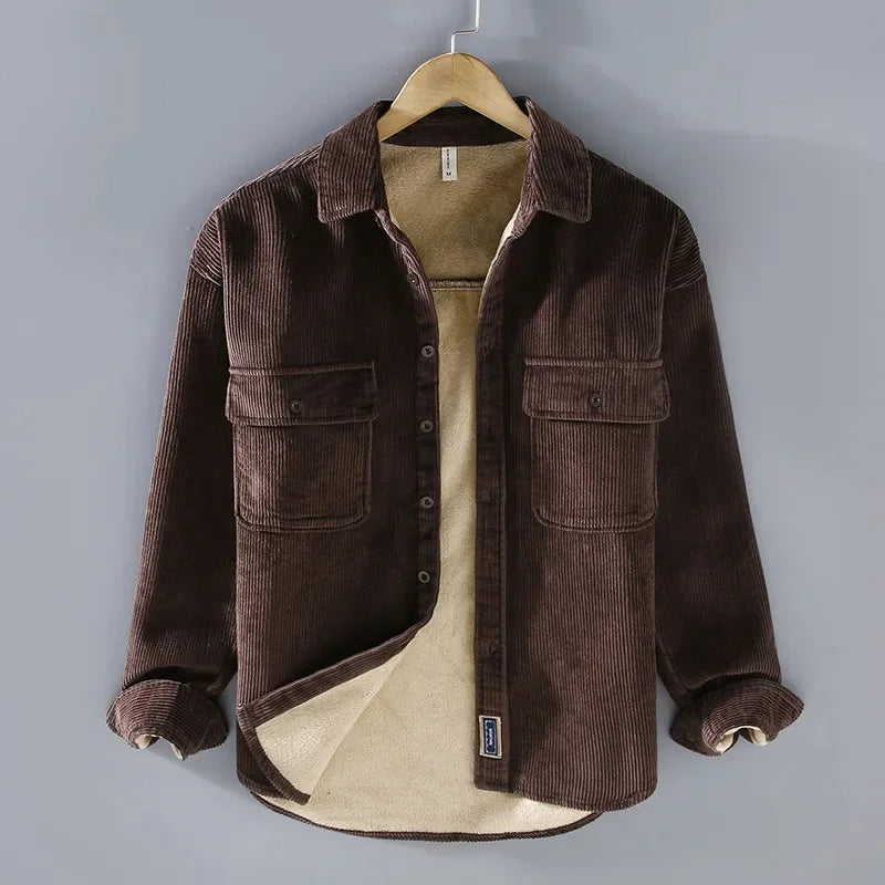 Fleece-gevoerde corduroyjack