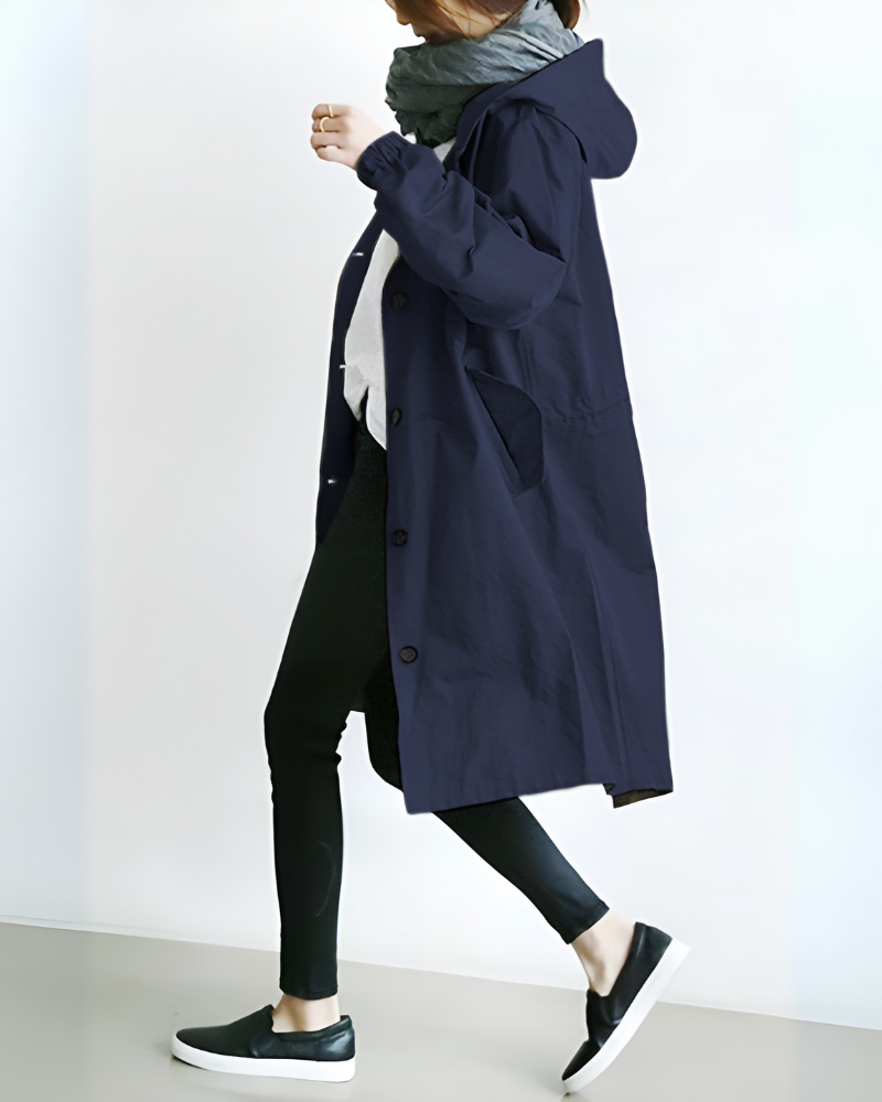 Klassieke trenchcoat met capuchon