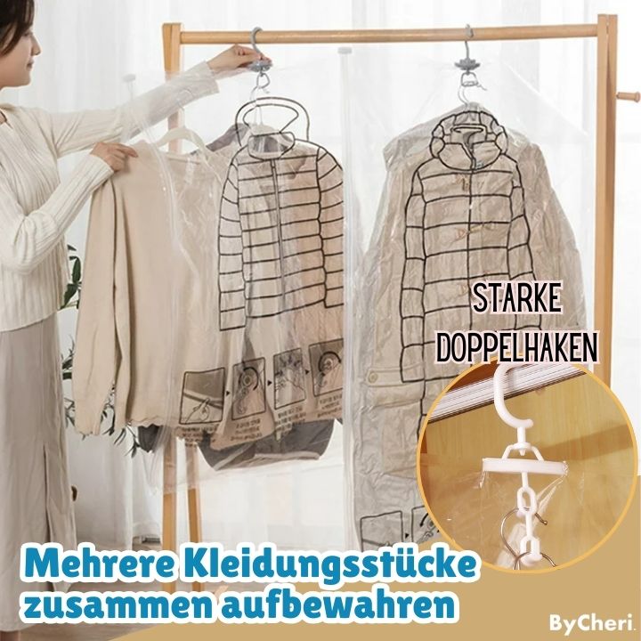 Hangende vacuümopbergzakken voor ruimtebesparing in de kast, 130 x 60 cm, transparant