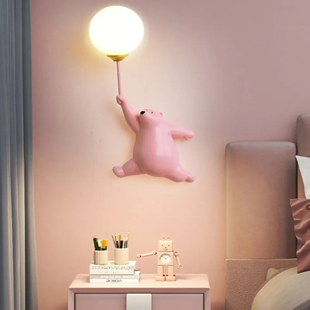 Wandlamp beer met ballon